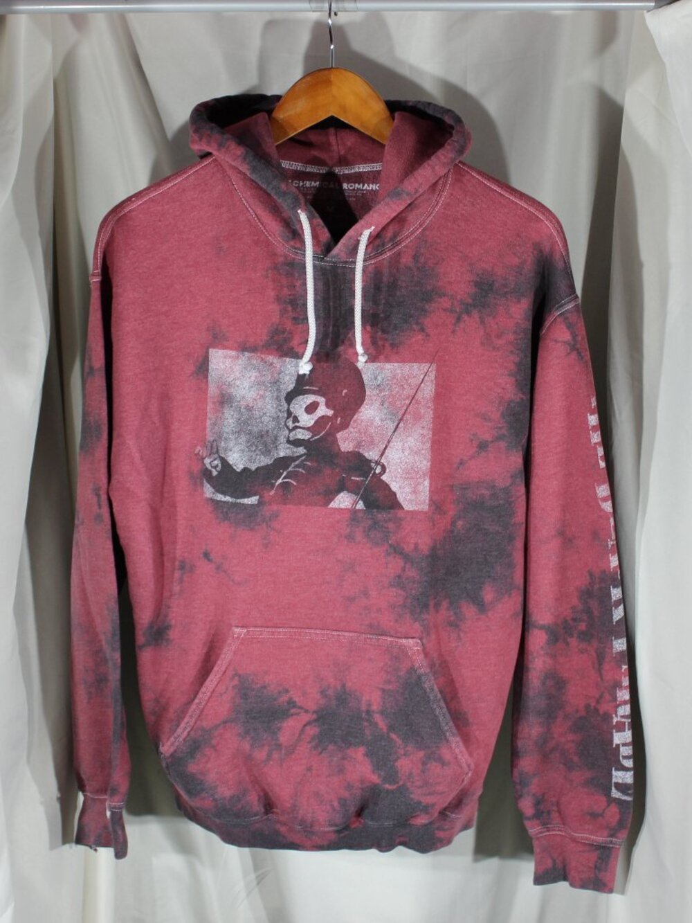 Hot Topic My Chemical Romance The Black Parade red and black tie-dye hoodie - M